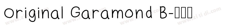 Original Garamond B字体转换